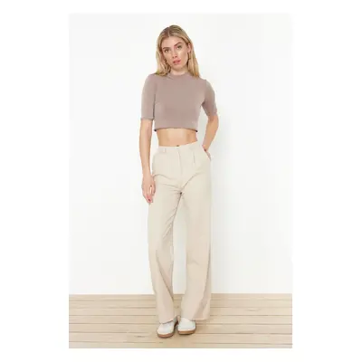 Trendyol Beige Wide Leg/Wide Leg Woven Pants