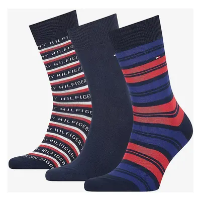 Tommy Hilfiger Socks - TH MEN SOCK 3P GIFTBOX TOMMY blue