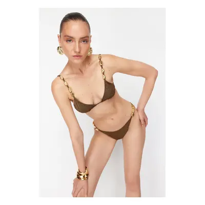 Trendyol X Zeynep Tosun Brown Accessory Detailed Accessory Bikini Set