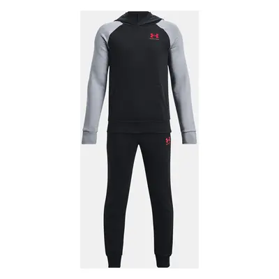 Šedo-černá klučičí tepláková souprava Under Armour UA Rival Fleece Suit