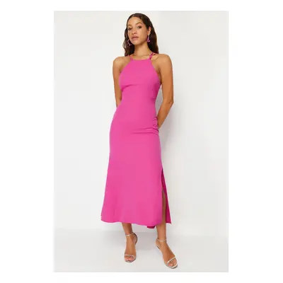 Trendyol Fuchsia Tie Back Woven Dress