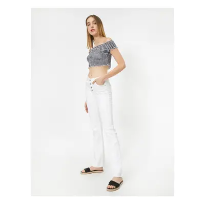 Koton Victoria Jean - Kalhoty Flare