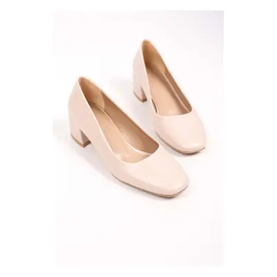 Shoeberry Women's Tria Nude Skin Heels Shoes