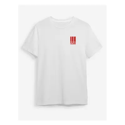 Trendyol White Text Printed Regular/Normal Cut T-shirt