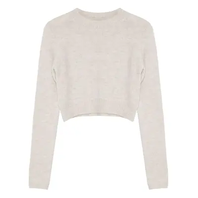 Trendyol Stone Crop Soft Textured Knitwear Sweater