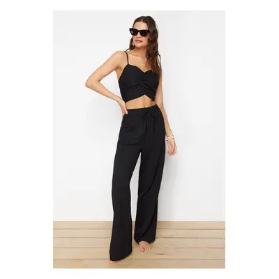 Trendyol Black Woven Blouse Trousers Set