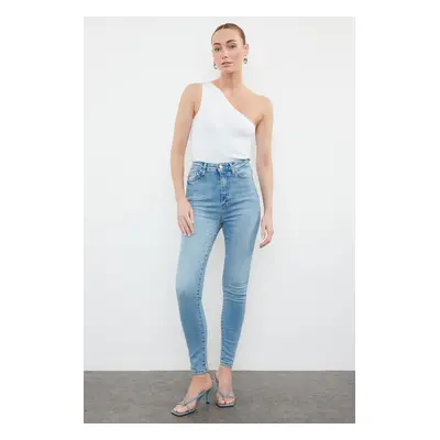 Trendyol Blue Premium High Waist Skinny Jeans