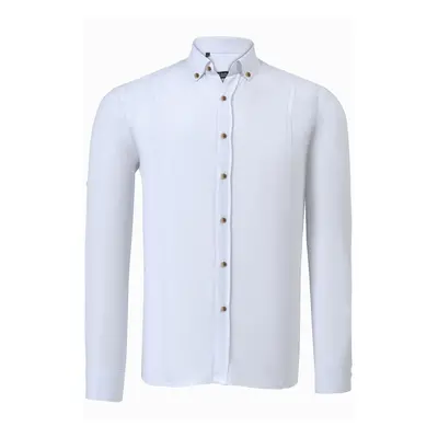 G721 DEWBERRY MEN'S SHIRT-LIGHT WHITE