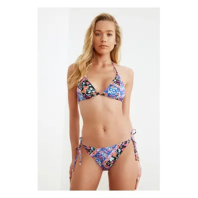 Trendyol Mixed Floral Print Low Waist Bikini Bottoms