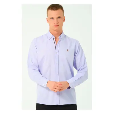 G674 DEWBERRY MEN'S SHIRT-LILA-2