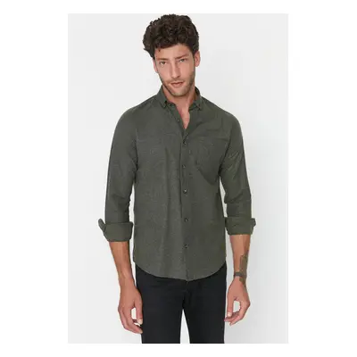 Trendyol Green Slim Fit Single Pocket Shirt