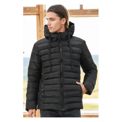 M8658 DEWBERRY MEN'S COAT-DARK BLACK