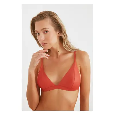 Trendyol Orange Bright Triangle Bikini Top