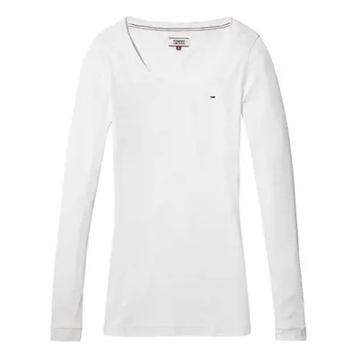 Tommy Jeans T-shirt - TJW ORIGINAL RIB LONGSLEEVE white