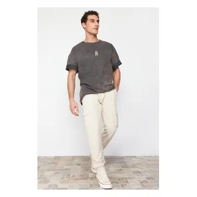 Trendyol Stone Regular/Normal Cut Cargo Pocket Elastic Leg Jogger Sweatpants