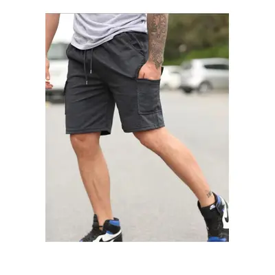 S2999 DEWBERRY CARGO POCKET MENS SHORT-ANTHRACITE