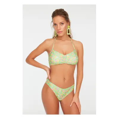 Trendyol Crispy Floral Print Bikini Bottoms