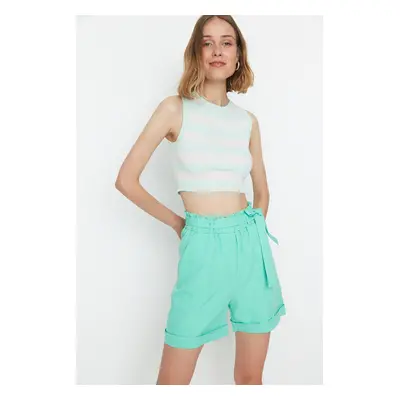 Trendyol Mint Tall Tie Detailed Shorts & Bermuda