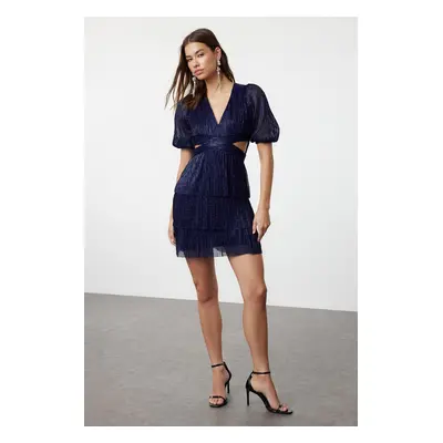 Trendyol Saks Knitted Short Dress