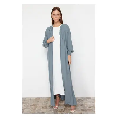 Trendyol Mint Mevlana Model Woven Thin Crepe Cape & Abaya & Abaya