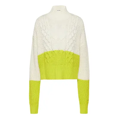 Tommy Jeans Sweater - TJW CHUNKY COLORBLOCK SWEATER white-yellow