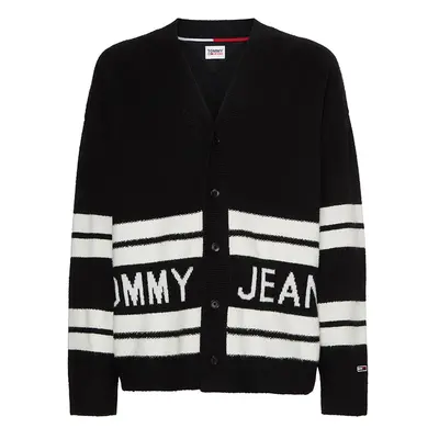 Tommy Jeans Cardigan - TJM STRIPE GRAPHIC CARDIGAN black