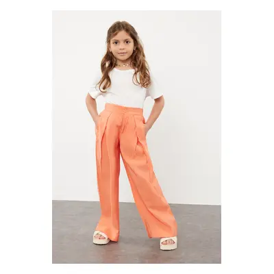 Trendyol Orange Girl Wide Leg Woven Trousers