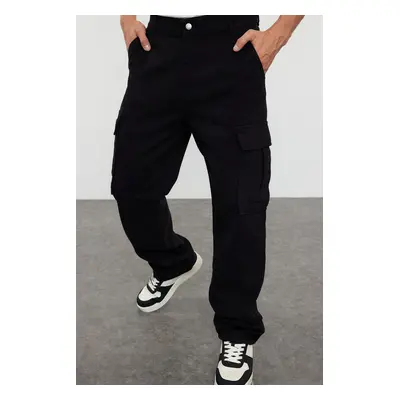 Trendyol Black Men's Cargo Pocket Baggy Trousers