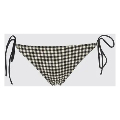 Trendyol Plaid Textured Bikini bottom