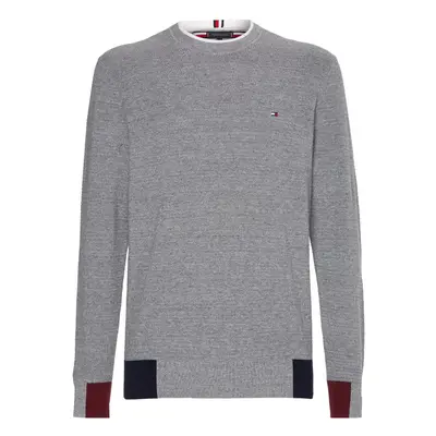 Tommy Hilfiger Sweater - RWB BLOCK PLACEMENT CREW grey