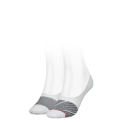 Tommy Hilfiger Socks - TH WOMEN FOOTIE 2P REFINED BIAS white