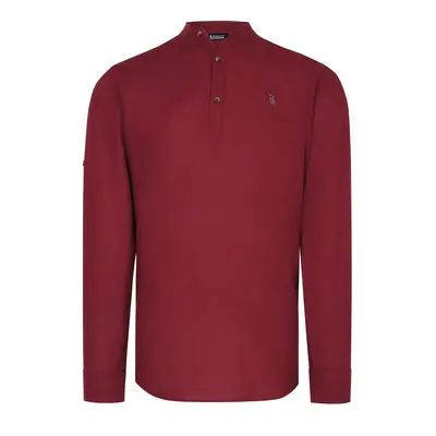 G783 DEWBERRY JUDGE COLLAR MEN'S SHIRT-BURGUNDY