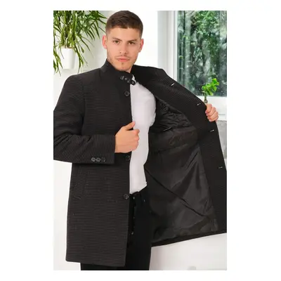 PLT8367 DEWBERRY MEN'S COAT-STRAIGHT LIGHT ANTHRACITE