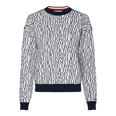 Tommy Hilfiger Sweater - NESSY SCRIPT AOJ C-NK SWT LS white