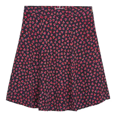 Tommy Hilfiger Skirt - ABO ALLOVER HEART VISCOSE SKIRT blue