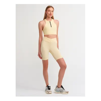 Dilvin Belt Detailed Short Leggings-c.yellow.