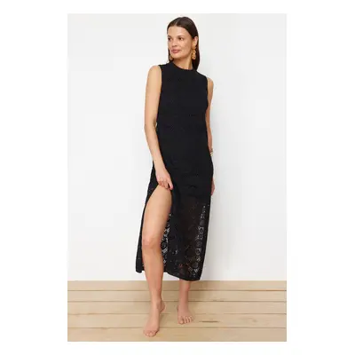 Trendyol Black Openwork Knitted Dress Knitwear Dress