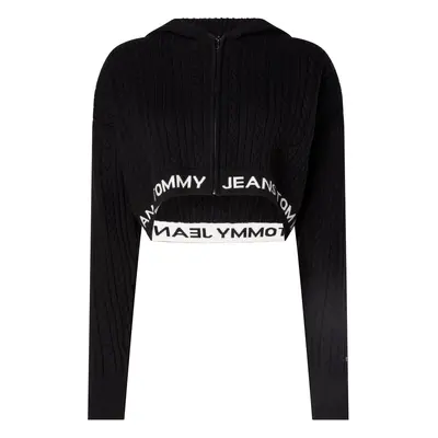 Tommy Jeans Cardigan - TJW BXY CROP ZIP WAI black