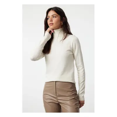 Trendyol Ecru Premium Yarn/Special Yarn Knitwear Sweater