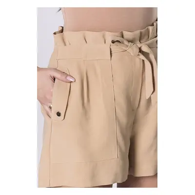 shorts with a paper bag waist