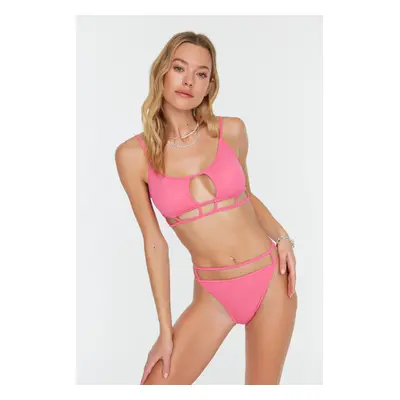 Trendyol Pink Tie Detailed Bikini Bottom