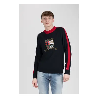 Tommy Hilfiger Sweater - BOLD ARTWORK SWEATER dark blue