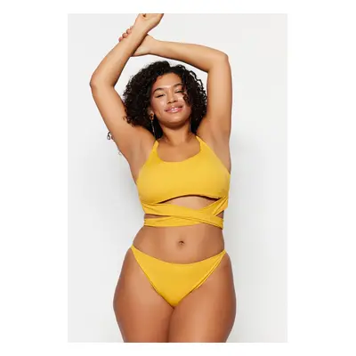 Trendyol Curve Yellow Low Waist Bikini Bottoms