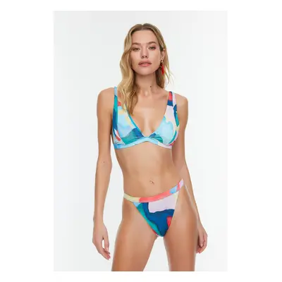 Trendyol Watercolor Effect Bikini Bottoms