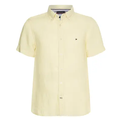 Tommy Hilfiger Shirt - PIGMENT DYED LI SF SHIRT S/S yellow