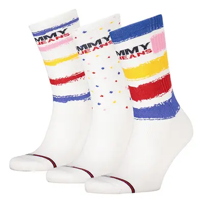 Tommy Hilfiger Socks - TH UNISEX TOMMY JEANS SOCK 3P PAINT GIFTBOX colorful