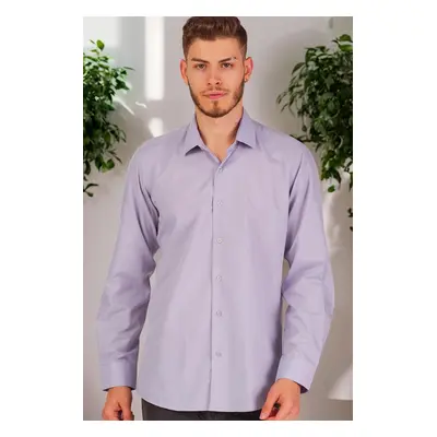 G726 DEWBERRY MEN'S SHIRT-PLAIN LILAC