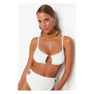 Trendyol Ecru Bralet Bead Příslušenství Bikiny Top