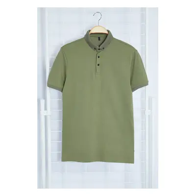 Trendyol Khaki Regular/Normal Cut Polo Neck T-shirt