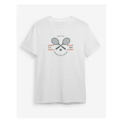 Trendyol White Tennis Themed Regular/Normal Cut T-shirt